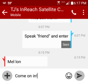 InReach Text Messages